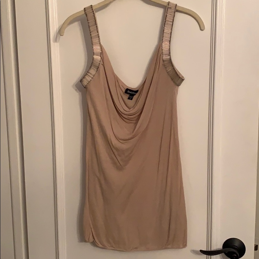 Bebe beaded detail tank top